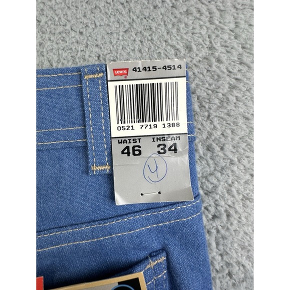 VTG 90s Levis Action Jeans Mens 46x34 (Fits 44x35) Blue Made in the USA NWT!‎ - Picture 6 of 14